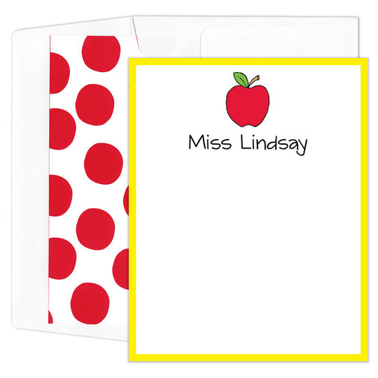 Apple Flat Note Cards